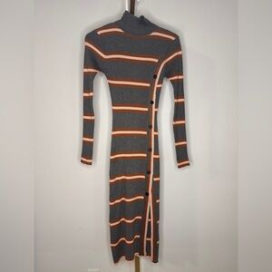 Striped Long Sleeve Sweater Dress